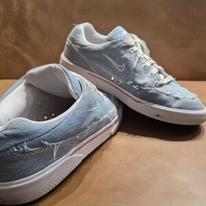 Nike Light Blue Distressed Sneakers